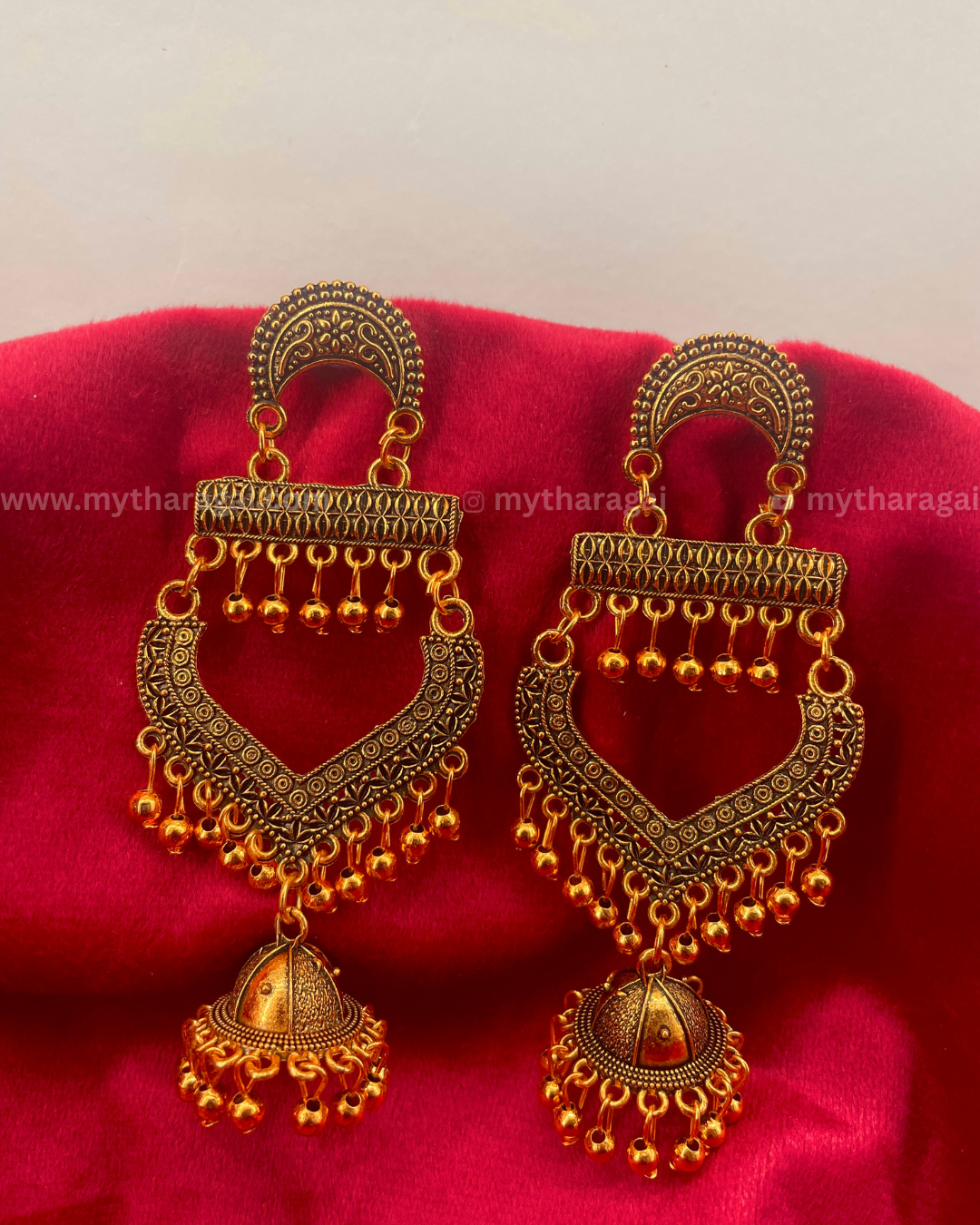 Elegant Antique Traditional Long Jhumka | Antique Jewelry – Tharagai