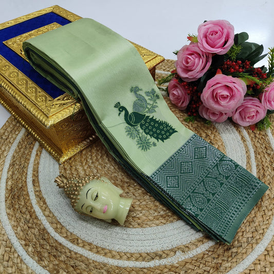 Tharagai Premium Kupera Pattu Soft Silk Saree – Peacock Collections | Elegant Wedding & Festive Saree
