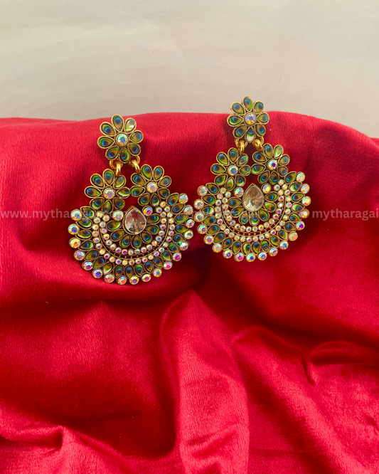 Beautiful Peacock Feather Earrings | Traditional & Ethnic Jewelry – Tharagai